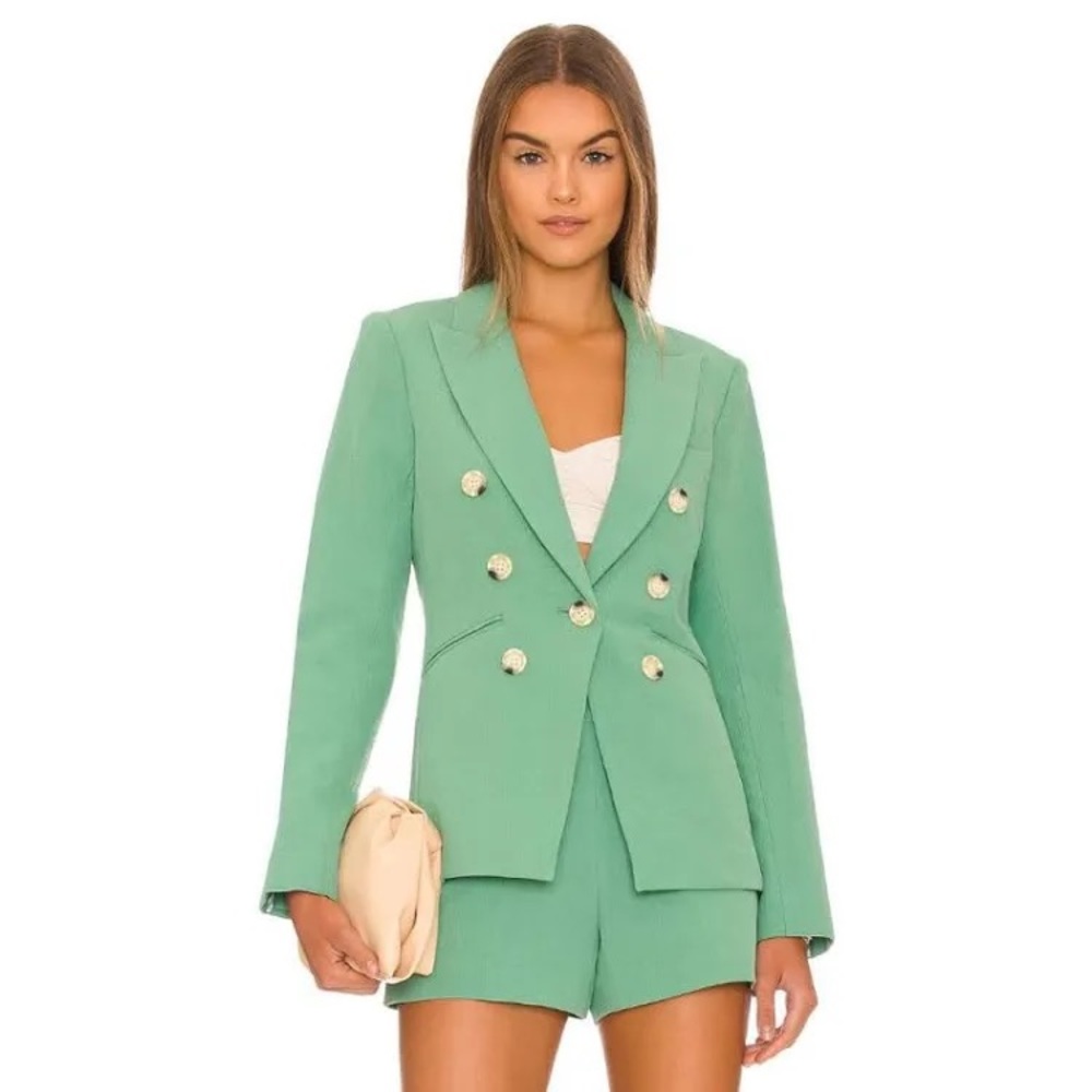 🍀 Veronica Beard Emsley Cotton-Linen Jacket